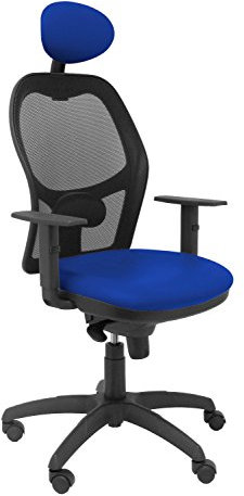 Piqueras Y Crespo (PIQU7) Silla JORQUERA Malla Negra ASIENTO SIMILPIEL Azul