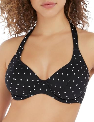 Freya Jewel Cove Halter Bikini Top Black Black 30FF