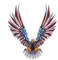 Ahomi 15x17cm Persönlichkeit Auto Aufkleber USA Adler Reflektierende Aufkleber Auto Dekoration