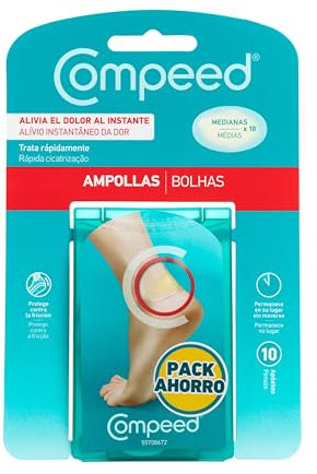 COMPEED Ampollas Medianas, Protección Contra Rozaduras, Pack 10 uds
