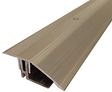 ufitec® TPL Profi MAX Profilsystem für Parkettböden - geeignet für Belagshöhen von 14-21 mm - ALU eloxiert (Höhenausgleichsprofil | Länge: 90 cm, Bronze Hell)