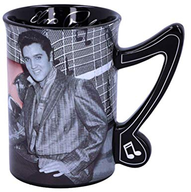 Nemesis Now Elvis Presley mit rosa Cadillac-Trinkbecher, Schwarz, Einheitsgröße