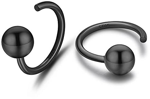 CHIC & ARTSY Halbe Ohrringe 925 Sterling Silber Huggie Hoop für Frauen - Tiny Hugger Hoop Ohrringe