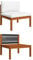 vidaXL Akazienholz Massiv Garten Mittelsofa mit Auflagen Sofa Lounge Gartensofa Einzelsofa Gartenmöbel Loungesofa Innenhof Terrasse