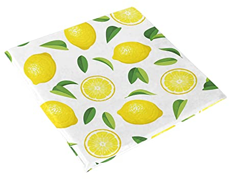 Mnsruu Stuhlkissen, Motiv: Zitrone, Obstblätter, Memory-Schaum-Pads für Zuhause, Küche, Esszimmer, Büro, Autositze, 40 x 40 x 3 cm
