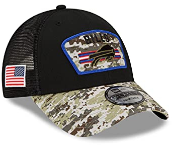 New Era Buffalo Bills NFL On Field 2021 Salute to Service Black 9Forty Snapback Cap - One-Size