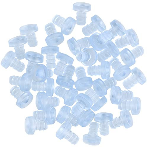 40 Stück Silikon Möbel Stoßfänger Möbelpuffer Gumminoppen Anschlagpuffer Stoßfänger mit Stiel für Glasplatte, Toilettendeckel, Tür, Schrank verhindern Anschlaglärm und Vibrationen