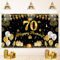 70. Geburtstag Banner Schwarz Gold,70. Geburtstag Dekoration 70. Extra Großes Banner, 70.Schwarz Gold Happy Birthday Banner, 70.Stoff Zeichen Poster Hintergrund Banner, 70. Mann Geburtstag Banner