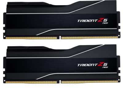 G.SKILL Trident Z5 NEO Series 32GB (2 x 16GB) 288pin SDRAM DDR5 5600 (PC5-44800) CL28-34-34-89 1, 35V Dual Channel Desktop Memory Modell F5-5600J2834F16 GX2-TZ5 N (Mattschwarz)