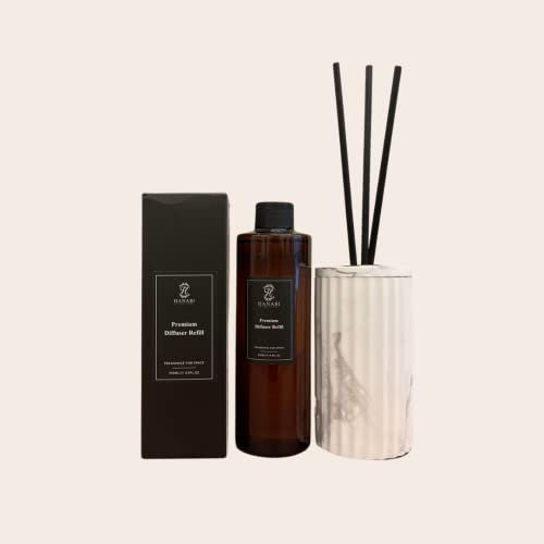 Hanabi - Raumduft Stäbchen Set Marmor Flaschen 250ml Duftstäbchen Diffuser (Velvet Rose Oud)！