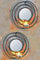 Novaliv 2X Wandkerzenhalter mit Glas und Spiegel Metal 20,2 x 8,3 x 21,5 cm Schwarz Kerzenhalter Wand Teelichterhalter Deko Wohnzimmer Dekoration Wanddeko Vintage Deko Teelicht Wandhalter
