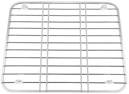lascivious Escurridor de fregadero de acero inoxidable multifuncional para cocina, frutas y verduras, rejilla protectora para fregadero de cocina