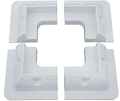 Lot de 4 supports de panneau solaire, 4 à 6 pièces en plastique ABS, support d'angle de fixation sans perçage, kit de montage pour toit, camping-car, bateau (blanc)