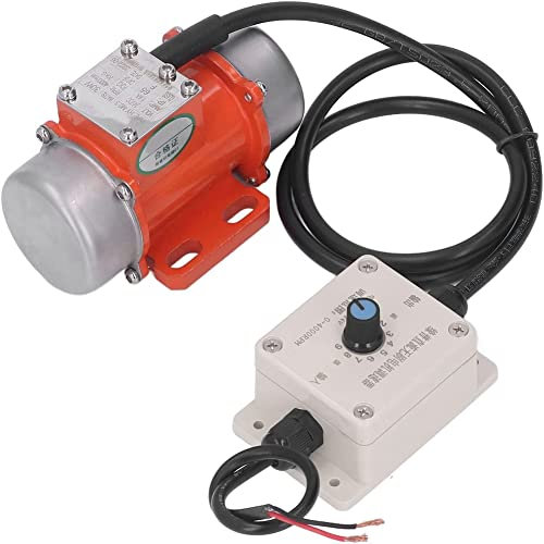 Vibromasseur à BéTon 30 W, Moteur éLectrique Vibrant 4 000 /Min avec ContrôLeur de et Force D'Excitation RéGlable DC 12 V
