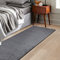 KARAT Bettvorleger - edle Velours Bettumrandung - Teppich Läufer für Schlafzimmer Wohnzimmer - Flauschiger Teppichläufer Sundae (80 x 200 cm, Anthrazit)