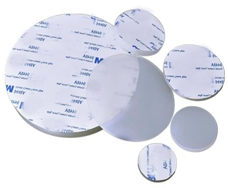 TOFIMA 10 pièces/Ensemble de Feuilles de Caoutchouc de Silicone Rondes Solides tampons 0.5/1mm d'épaisseur Blanc Joints d'étanchéité Auto-adhésifs Anti-dérapant Amortisseur Dia 2mm-100mm(14mm x 1mm)