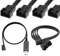 Xiatiaosann Full Speed 12V Step-Up USB Male to 4-Pin Male PC Fan Connector Cable, With 4-Pin Female PC Fan to 3x3Pin & 4Pin Connector Splitter Braided Sleeved Power Adapter Cable 12inch (55cm)