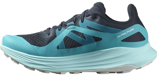 Salomon Ultra Flow Chaussures de trail pour Femme, Confort instantané, Amorti adapté à la route comme aux sentiers, Conçue pour les terrains variés, Carbon, 40 ⅔