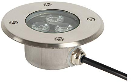 WZYJLyds Led Bodenstrahler Aussen, Einbaustrahler Unterwasser 3W 330lm IP68 Bodeneinbauleuchte 12V/24V/220V Edelstahl Lampenkörper, Die Höhe Beträgt Nur 4cm(Warmweiß,220V)