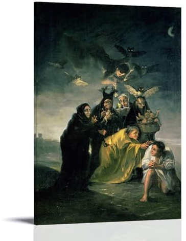 NgAnoh Hexensabbat von Francisco De Goya auf Leinwand, bedruckt, Poster, Kunstdruck, Geschenke, Foto, Gemälde, Raumdekoration, Heimdekoration, 30 x 45 cm