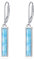 YFN Larimar Bar Ohrringe für Frauen Sterling Silber Leverback Ohrringe Larimar-Schmuck Geschenk für Mädchen (blue)