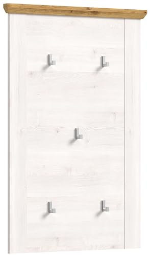 xonox.home Garderobe Verona Garderobenpaneel Wandgarderobe Garderobepaneel Wandpaneel Flurpaneel in Sibiu Lärche Nb. Absetzung Artisan Eiche Nb., ca. 68x103x4 cm