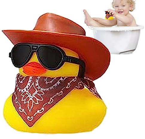 TARAKO Badeente fürs Auto | Coole Rubber Ducks Sonnenbrille - Auto-Ente für Armaturenbrett, Badespielzeug-Schwimmente, Enten-Autozubehör, Tütenfüller, Auto-Ornamente für Armaturenbrett