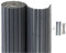 casmartis Premium PVC Sichtschutzmatte - grau - 90 x 800 cm (2-teilig) - Zaunsichtschutz, Sichtschutzzaun, Balkonverkleidung, Zaunblende Garten Balkon Terrasse