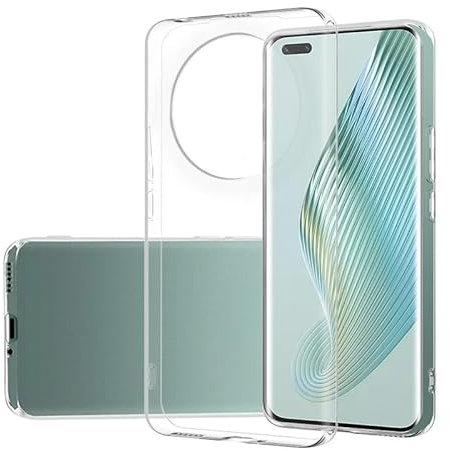 Oprimio Custodia trasparente per Honor Magic5 Pro [custodia in silicone] [%100 trasparente] [materiale tedesco] Custodia ultra sottile trasparente per Honor Magic 5 Pro