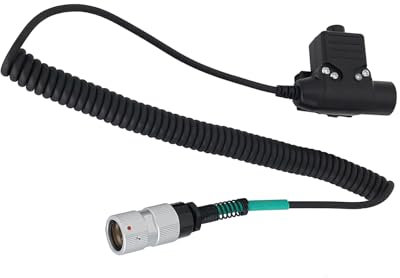 MOOKEENONE U94 PTT Cable Plug Headset Adapter for PRC-152 Two Way Radio Walkie Talkie Ham Radio Walkie Talkie