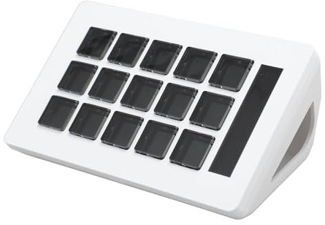 PUSOKEI Stream Controller, Visuelle Makro Tastatur mit 15 Anpassbaren LCD Tasten, Trigger Aktionen in Apps und Software Wie OBS, Twitch, YouTube und Mehr, Makro Tastatur für PC und OS X