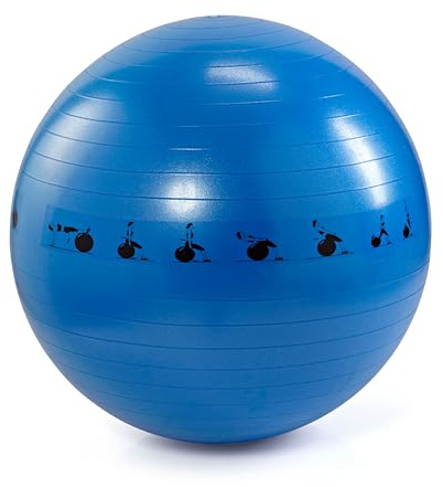 Orbisana Gymnastikball Exercise - Gymnastikball groß 65 cm für Fitness, Balance Training & Büro, Blau, inklusive Pumpe