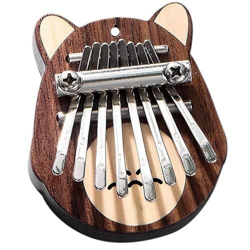 Kalimba Instrument Daumenklavier aus schwarzem Nussbaumholz Mini-Kalimba-Musikinstrument mit 8 Tasten