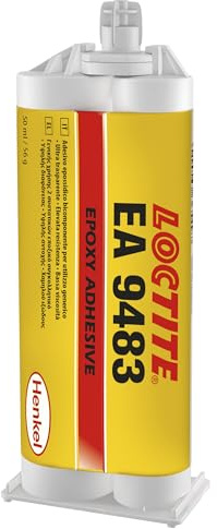 LOCTITE EA 9483 Adesivo epossidico, Trasparente, 1 cartuccia x 50ml | Colla bicomponente, Altamente resistente, Per vetro, metalli e plastiche, Ultra-trasparente, Per applicazioni decorative