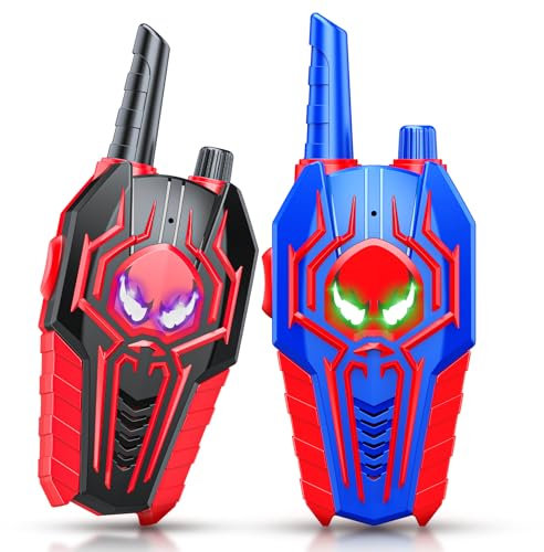 Hapikids Spider Walkie Talkies, Boy Toys for 4 5 6 Year Old Girls Gift Ages 3-12 Year Old Boy Gift Age 5 6 7 8 Walkie Talkies for Kids Toys Age 3 4 5 6 7 Outdoor Toys Camping Hiking Garden Toys