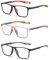 Hubeye 3 Pares Gafas de lectura deportiva para mujeres y hombres ultraligeras anteojos de lectura gafas anti luz azul 2.50