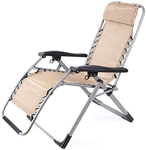 Leichter, klappbarer Liegestuhl, Camping-/Garten-Liegestuhl, tragbare, atmungsaktive Sonnenliege für Terrasse, Garten, Strand, Pool, Outdoor, leichte Liege, Schwarz/Braun, schöne Landschaft innovate
