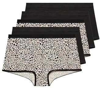 Yourset 5 Pack Curve Natural Brown Animal Print Shorts - Women's - Plus Size Curve