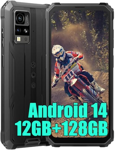 Blackview BV4800 Pro Movil Irrompible (2025), 12GB+128GB IP68 Smartphone Todoterreno, 5180mAh, 16MP+8MP, 6.56 HD+, Android 14 Telefono Movil Antigolpes, Dual 4G, GPS,NFC,OTG,2 Años Garantía, Negro