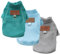 2 Stück/3 Stück Fleece Hundepullover für kleine Hunde, weicher Warmer Rollkragen Hunde Sweater Mantel, Haustier Welpe Katze Winterbekleidung (A-Grau Grün Blau, XL)