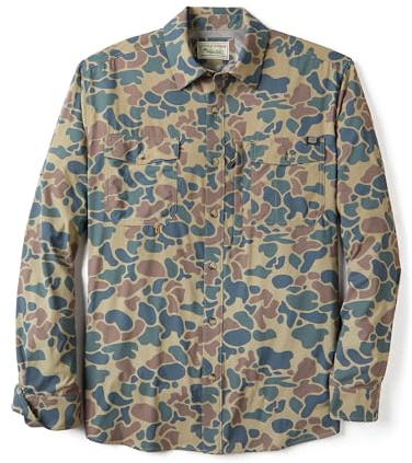 Field & Stream Men's Line Burner Long Sleeve Fishing Shirt, Camo, 2X-Large
