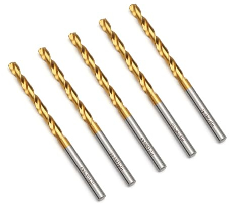 HSAWBIT BOX OF 5 x 4.5MM M42 HSS DRILL BIT SET/METAL DRILL BITS FOR HARD METALS/COBALT DRILL BITS FOR STAINLESS STEEL, CAST IRON, Copper