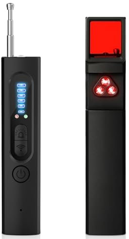 NICEWAT Hidden Camera Detector, Anti Spy Camera Detector with 6 Levels Sensitivity, Portable GPS Tracker Detector, Hidden Bug Detector for Travel, Car, Bathroom, Hotel,listening devices