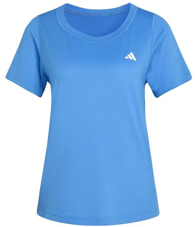adidas Women's Workout Essentials Scoop Neck T-Shirt, ray Blue, S