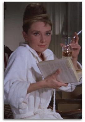 XUWSEWNE Poster Breakfast at Tiffany's Poster, Vintage-Wandkunst, Leinwand, ästhetisches Poster, Musik und Filme, dekoratives Gemälde für Wohnzimmer, Schlafzimmer, 30 x 45 cm, ungerahmt