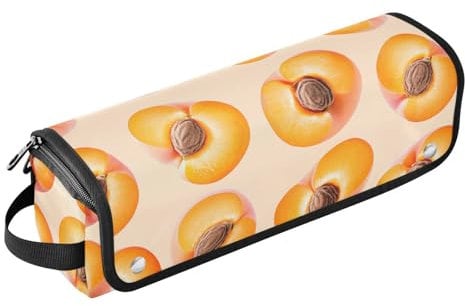 2 in 1 Hair Tools Organizer with Heat Resistant Pad Waterproof Flat Curling Irong Travel Organizer for Flat Iron Hot Tools and Haircare Accessories, Sweet Apricot Fruit Neutral