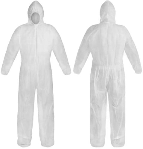Painting Suit Disposable Work Overall with Hood, Chemical Protection Hazmat Type 5/6, Coverall, Industrial Workwear Spraying, Reusable Boiler Garage Site White For Men Full Body (XL -EXTRA LARGE)