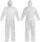 Painting Suit Disposable Work Overall with Hood, Chemical Protection Hazmat Type 5/6, Coverall, Industrial Workwear Spraying, Reusable Boiler Garage Site White For Men Full Body (XL -EXTRA LARGE)