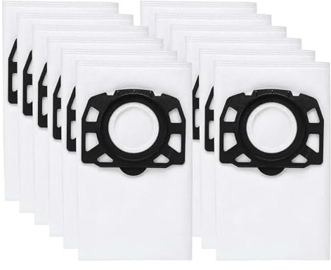 XPBTBSUS Vacuum Cleaner Bags Accessories, Compatible With Karcher, WD2 Plus WD 3 KWD 1 KWD 2 KWD 3 MV 3 SE 4001 SE 4002, Wet & Dry Vacuum Cleaner Vacuum Cleaner Bag Replacements.(12PCS)