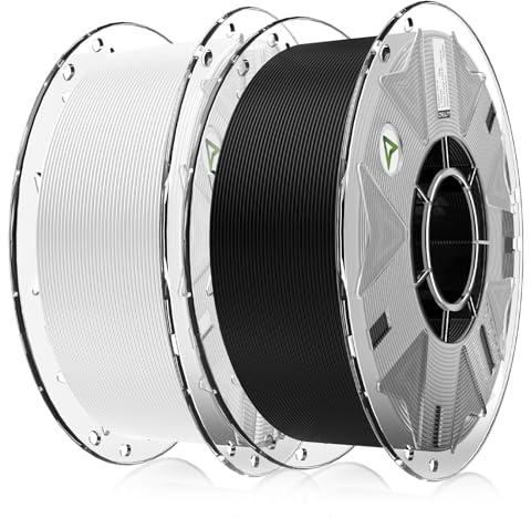 Creality PLA Filament, Hyper PLA RFID 3D-Druckerfilament – Hochgeschwindigkeit 30-600 mm/s, 2kg (4,4 lbs) Spule mit CFS-Unterstützung, Kompatibel K2 Plus Combo und Meisten 3D-Druckern,Schwarz Weiß